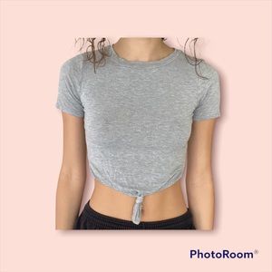 grey crop top